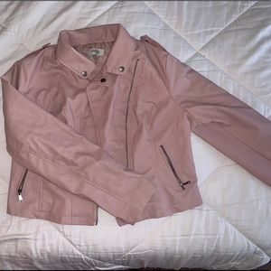 Pink leather jacket